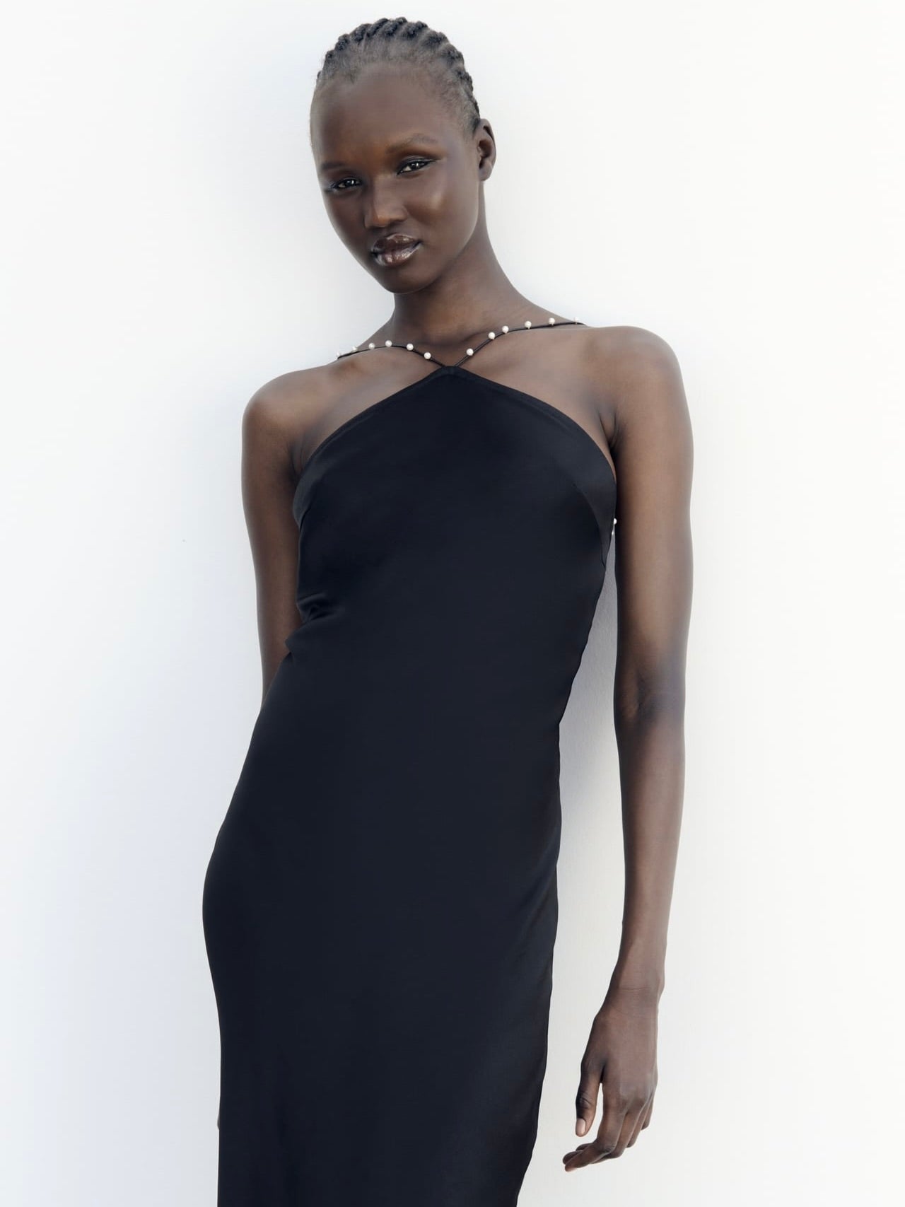 Zara Beaded halter dress size s (6-10) Midi Dress Rents with Maggie