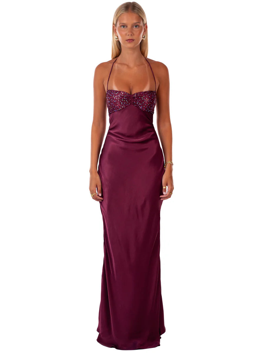I Am Delilah Jade Maxi - Berry size XS & S Maxi Dress Rents with Maggie