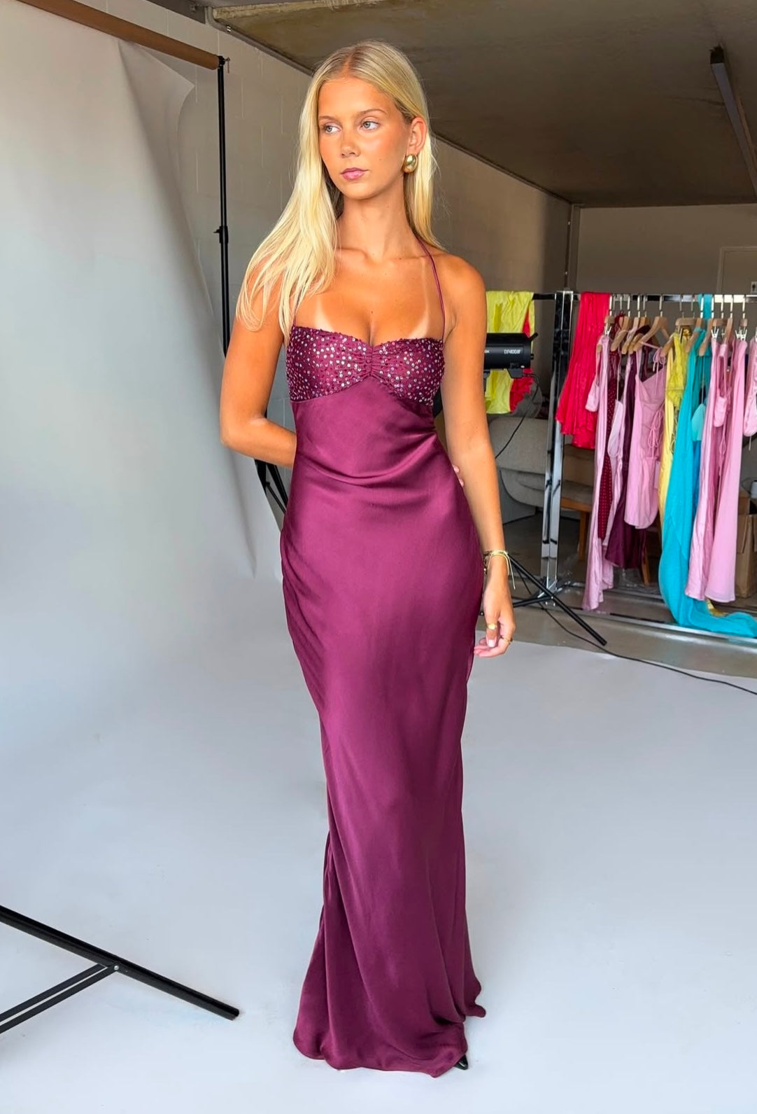 I Am Delilah Jade Maxi - Berry size XS & S Maxi Dress Rents with Maggie