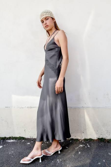 - FOR SALE - Zara Strappy Lace midi size 8 (4-8) Midi Dress Rents with Maggie