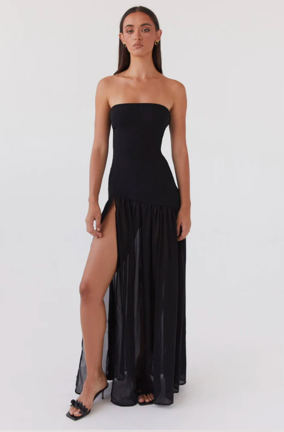 Peppermayo Eden Maxi Dress (Black) size 8 & 12 Maxi Dress Rents with Maggie