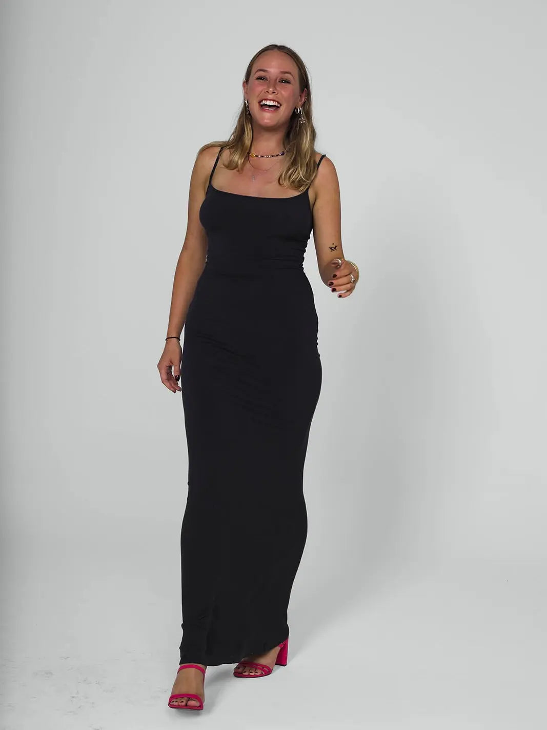 Skims Soft Lounge Maxi - Graphite size m (8-12) Maxi Dress Rents with Maggie