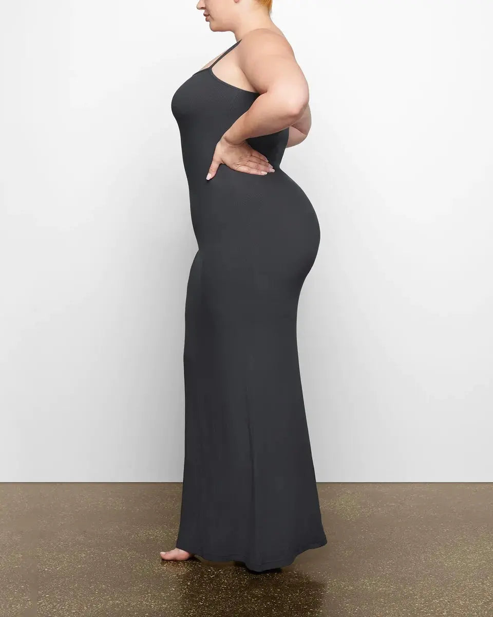 Skims Soft Lounge Maxi - Graphite size m (8-12) Maxi Dress Rents with Maggie