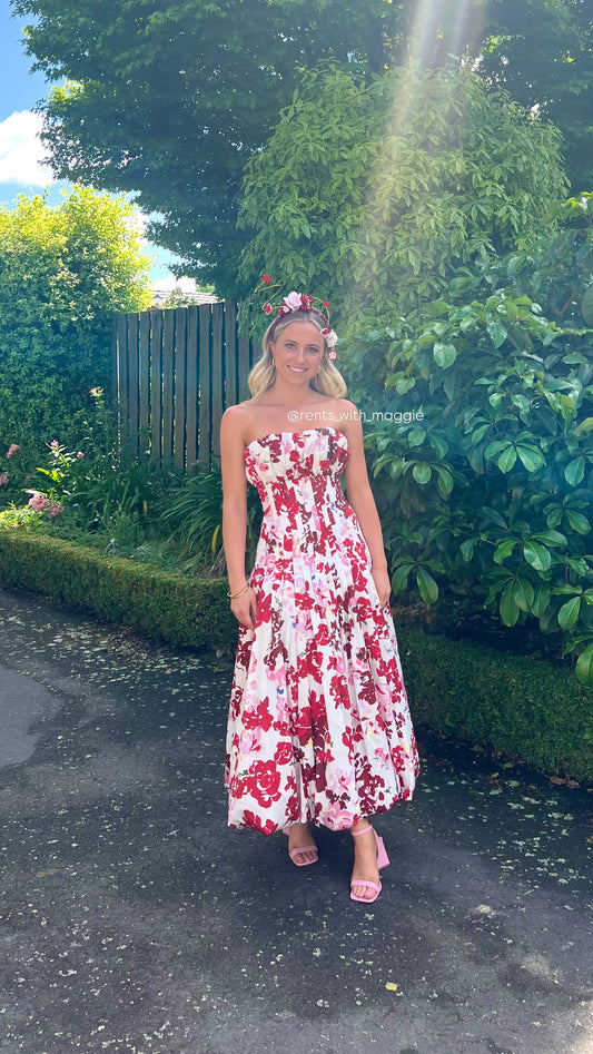 Aje Mathilde Midi size 6 (6-8) Midi Dress  Rents with Maggie