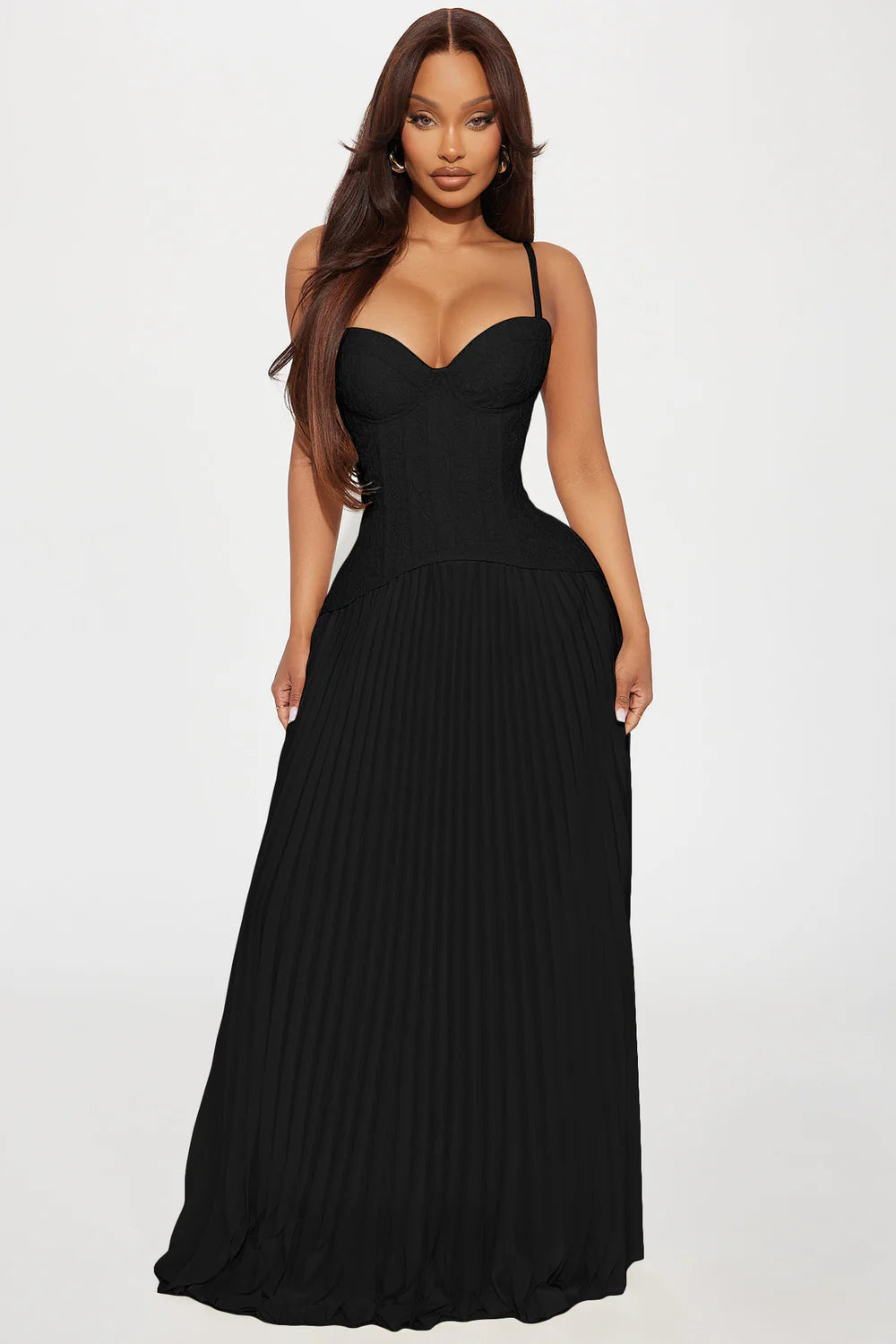 Fashionnova Daniella Corset Dress | Black size 8 (6-8) Maxi Dress  Rents with Maggie