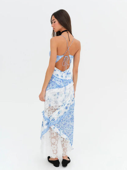 For Love and Lemons Rosalyn Dress size L (8-12) Maxi Dress  Rents with Maggie