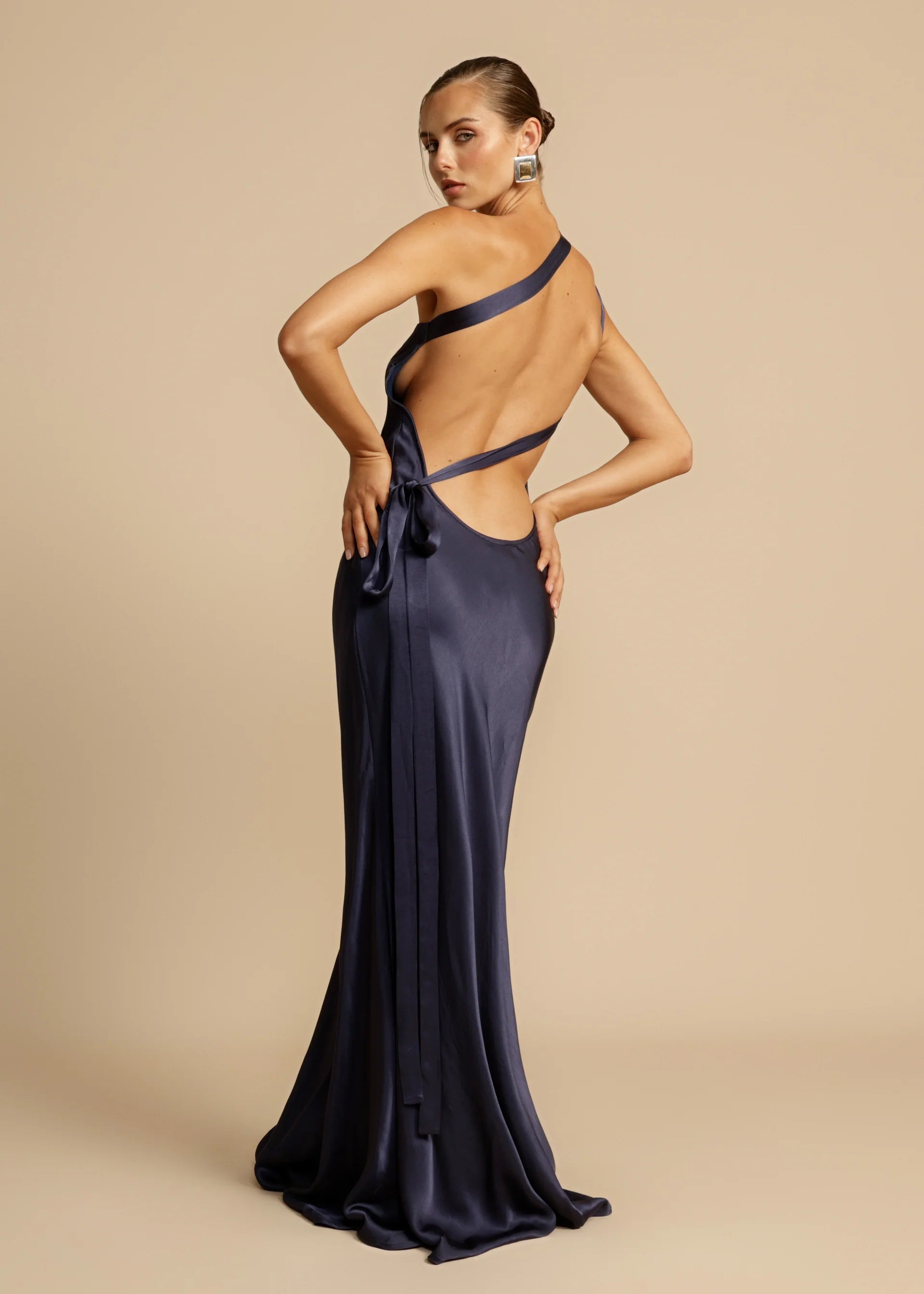 Arcina Ori Monique Gown | Navy size xs (4-8) Maxi Dress  Rents with Maggie