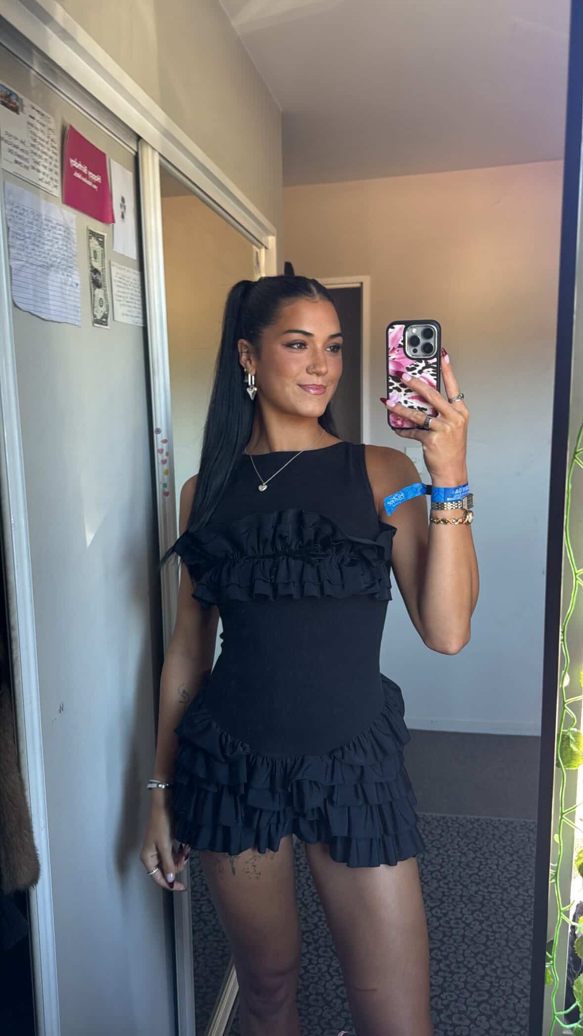 Bye Bambi Yurah Mini | Black size 8 (6-8) Mini Dress  Rents with Maggie