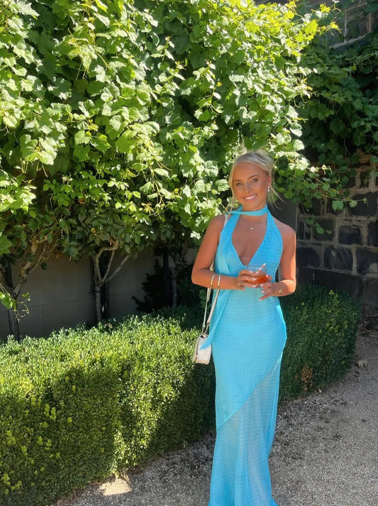 I Am Delilah Jasmine Maxi | Blue Lagoon size 6 (6-8) Maxi Dress  Rents with Maggie