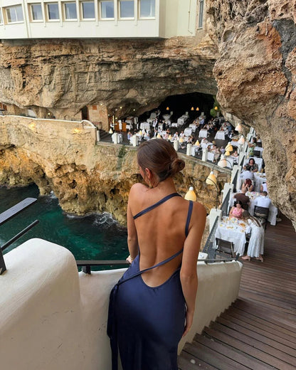 Arcina Ori Monique Gown | Navy size xs (4-8) Maxi Dress  Rents with Maggie