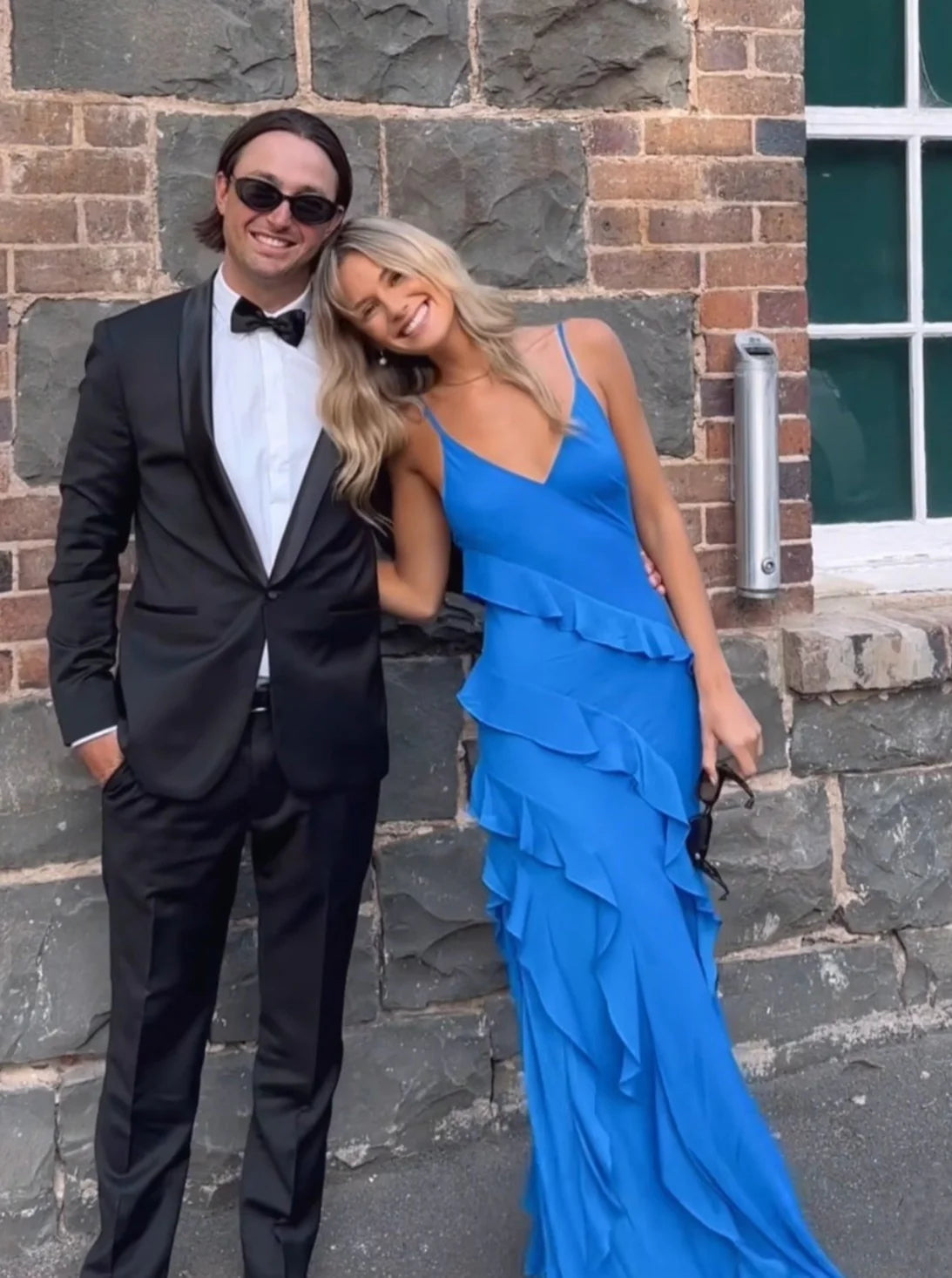 Forever New Poppy Gown (blue) size 12 (8-12) Maxi Dress  Rents with Maggie