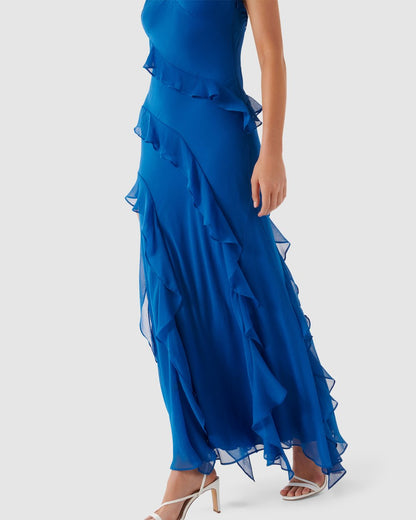 Forever New Poppy Gown (blue) size 12 (8-12) Maxi Dress  Rents with Maggie