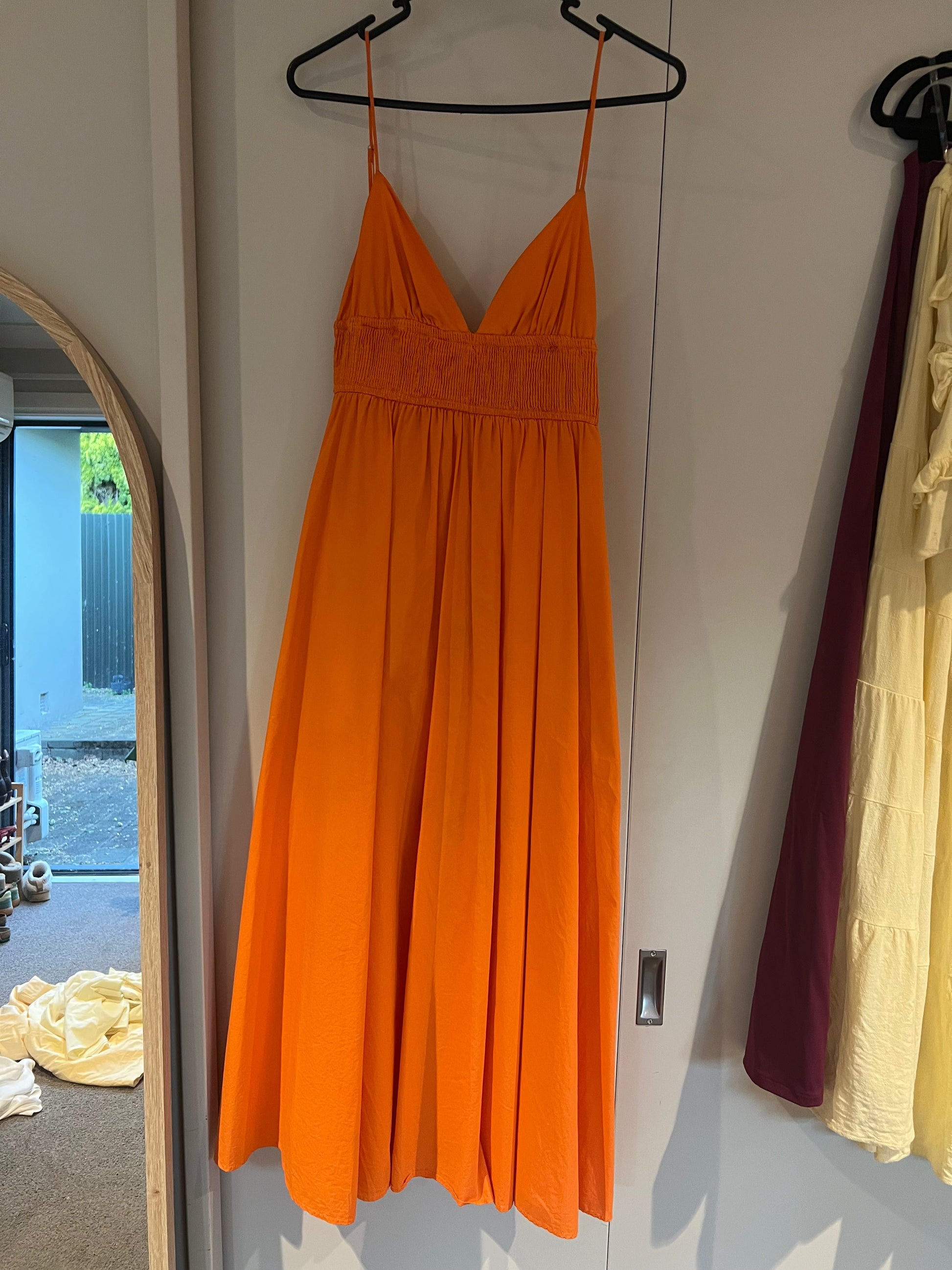- FOR SALE - Zara Orange midi dress size m (6-12) Midi Dress  Rents with Maggie