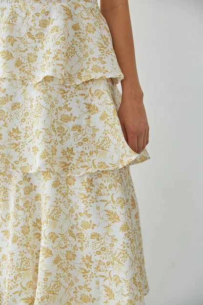 Matilda Floral Maxi Dress - Yellow