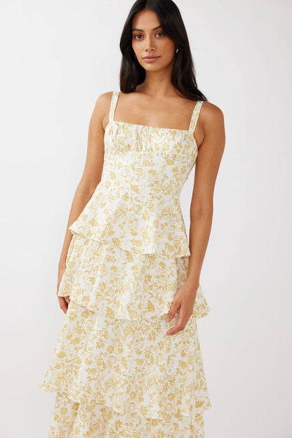 Matilda Floral Maxi Dress - Yellow