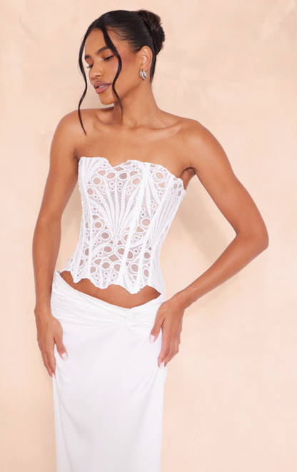 Textured corset (white)