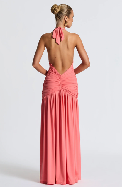 Babyboo Melania Maxi | Coral size 8 (8-10) Maxi Dress  Rents with Maggie