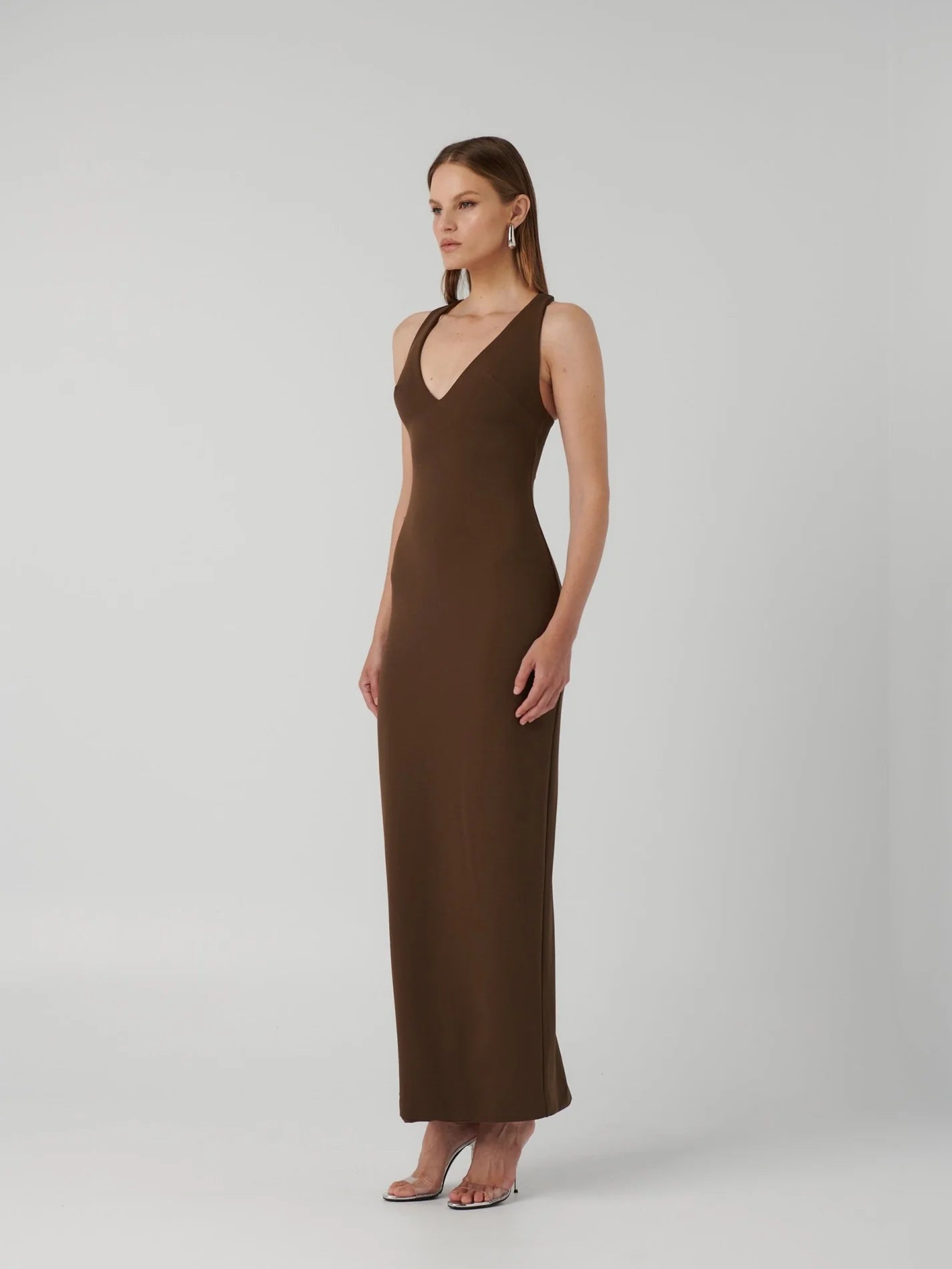 Effie Kats Eiza Gown | Mocha Size XL (12-16) Maxi Dress  Rents with Maggie