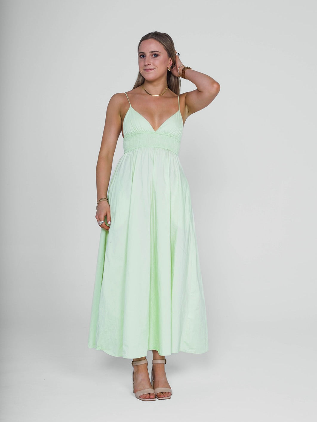 Zara Green midi dress – Rents with Maggie