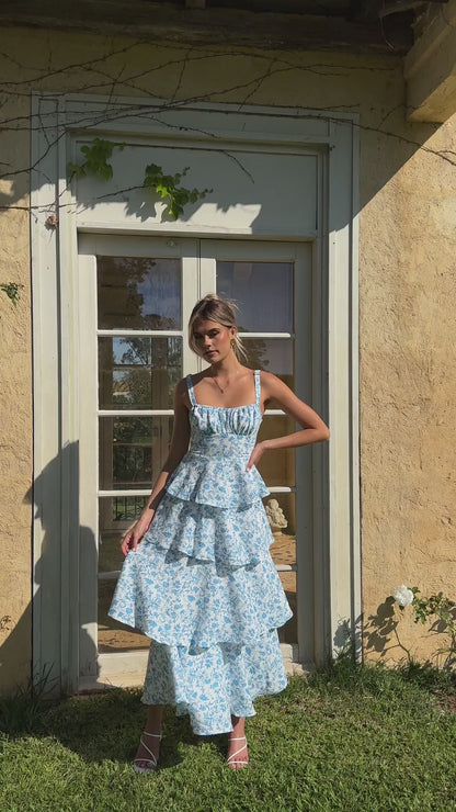 Matilda Floral Maxi Dress - Blue