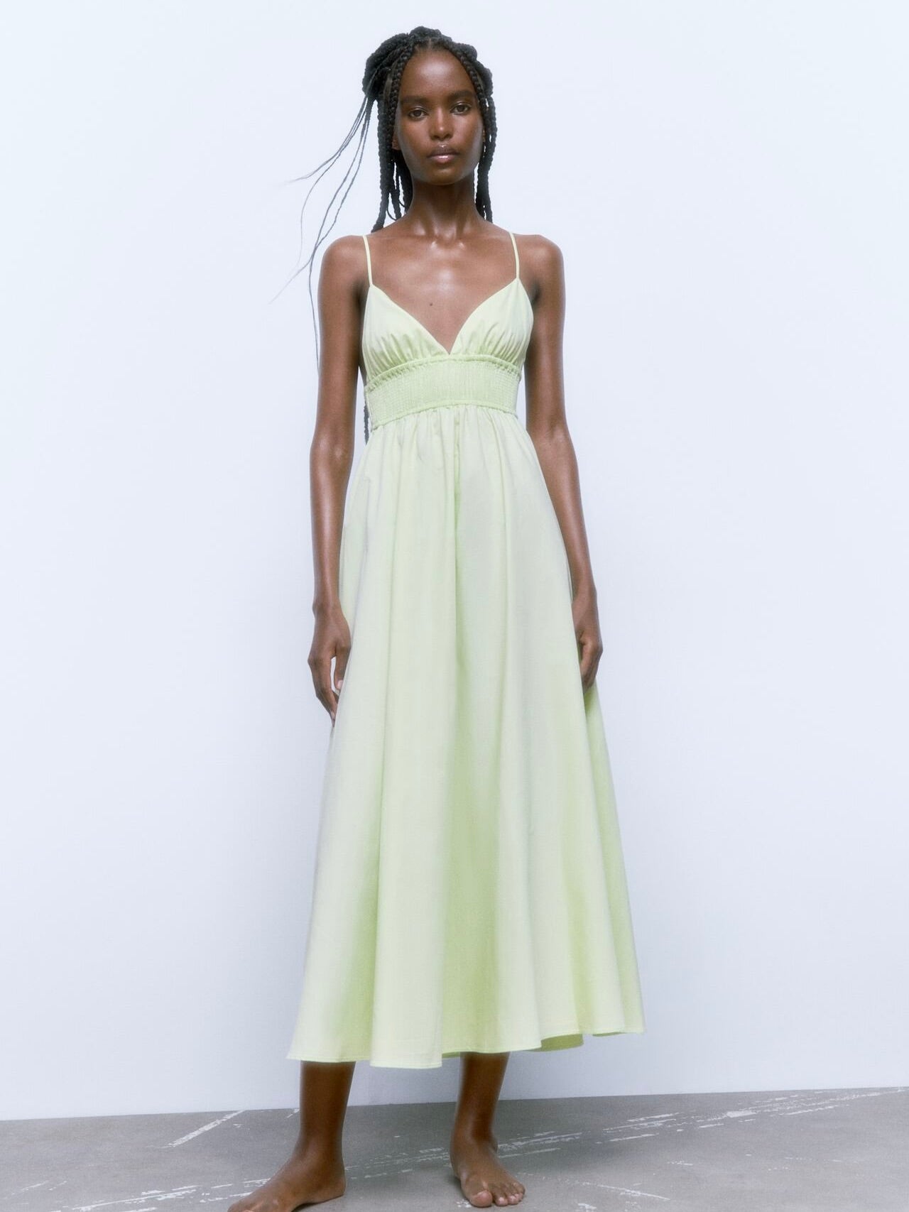 Zara Green midi dress